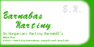 barnabas martiny business card